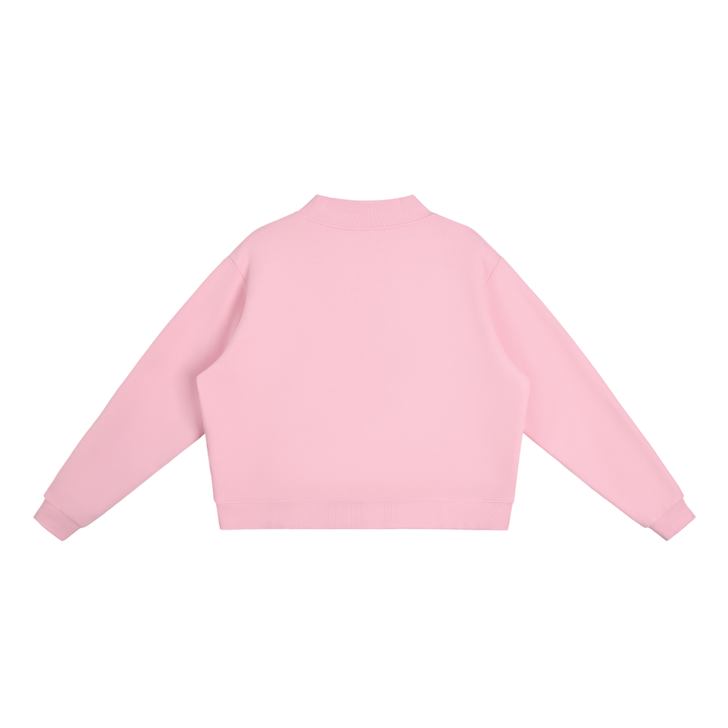 Self-Love Women's Essential Fleece Mock-Neck Crew Sweatshirt