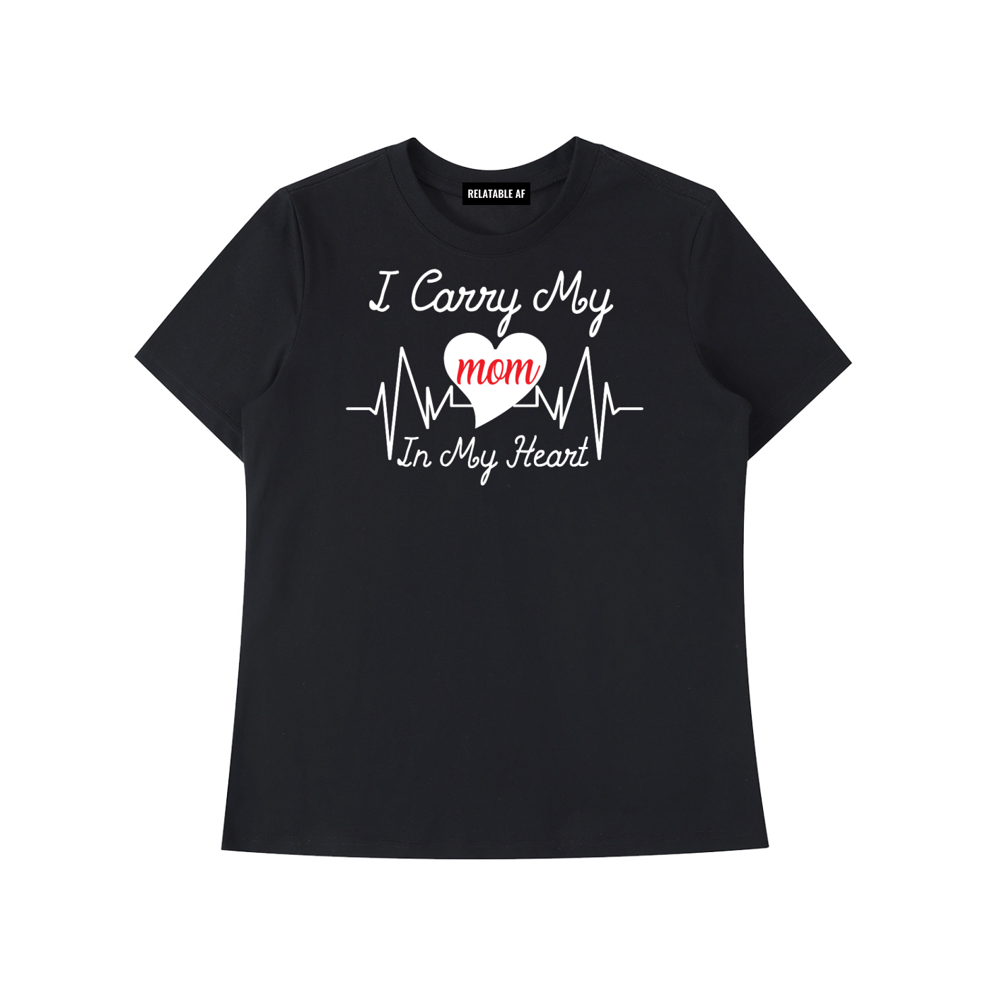 I Carry My Mom in My Heart Essential Standard Shoulder T-Shirt