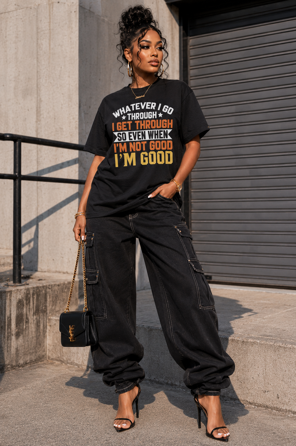 Whatever I Go Through I Get Through So Even When I'm Not Good, I'm Good Unisex Classic Fit Crew Neck T-shirt