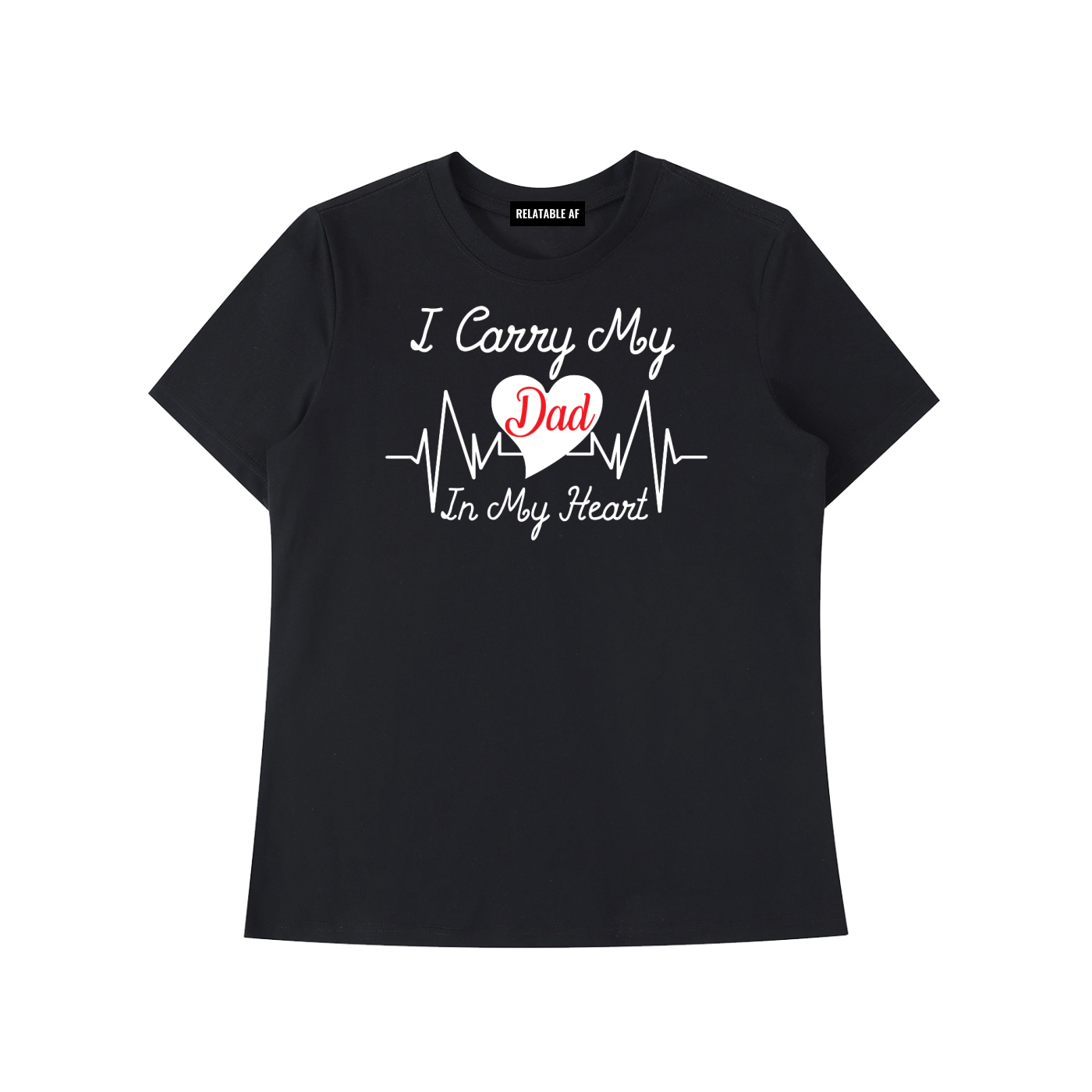I Carry My Dad in My Heart Essential Standard Shoulder T-Shirt