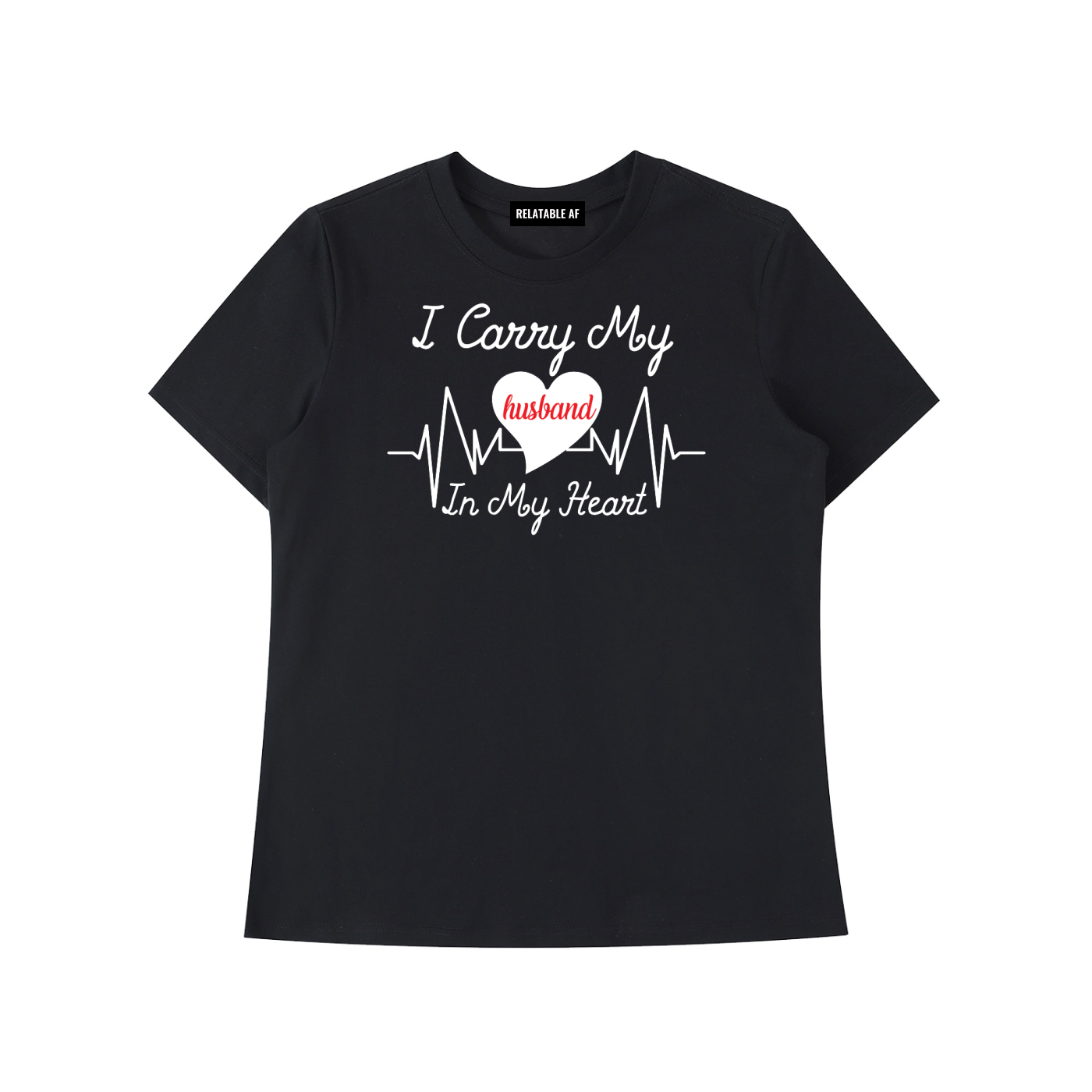 I Carry My Husband in My Heart Essential Standard Shoulder T-Shirt