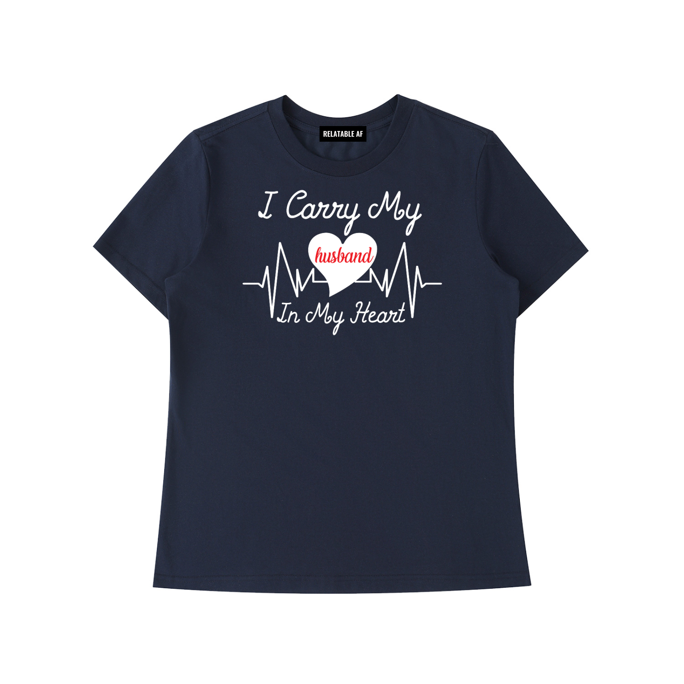 I Carry My Husband in My Heart Essential Standard Shoulder T-Shirt