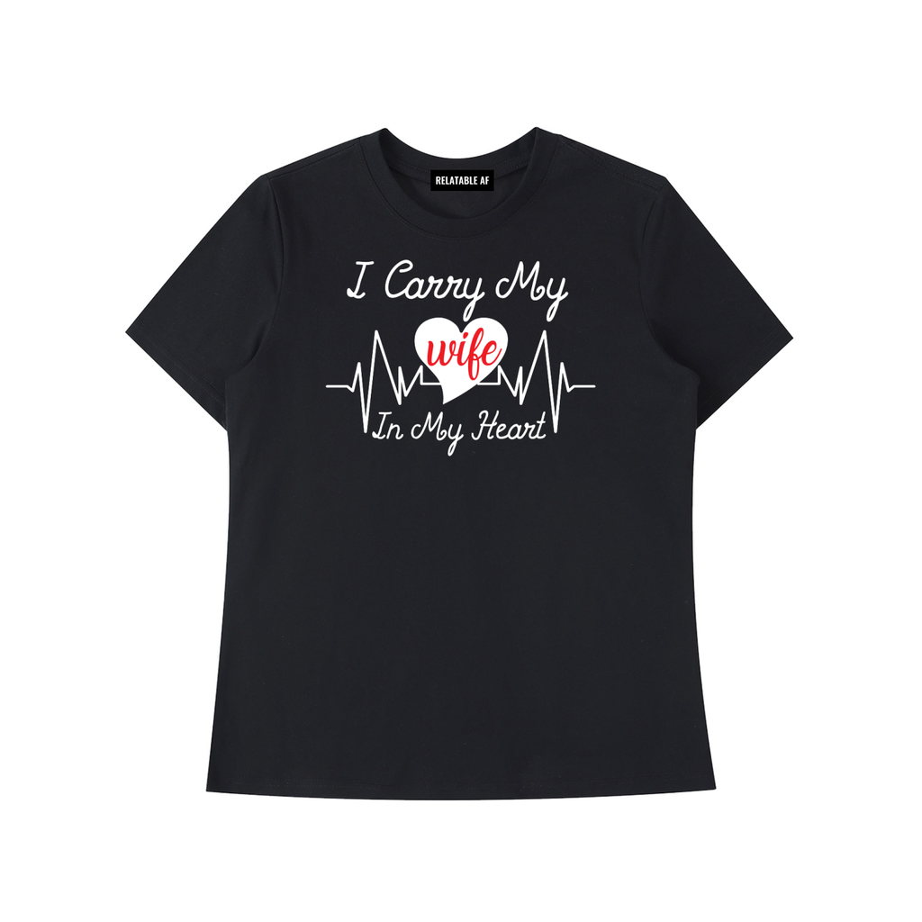 I Carry My Wife in My Heart Essential Standard Shoulder T-Shirt