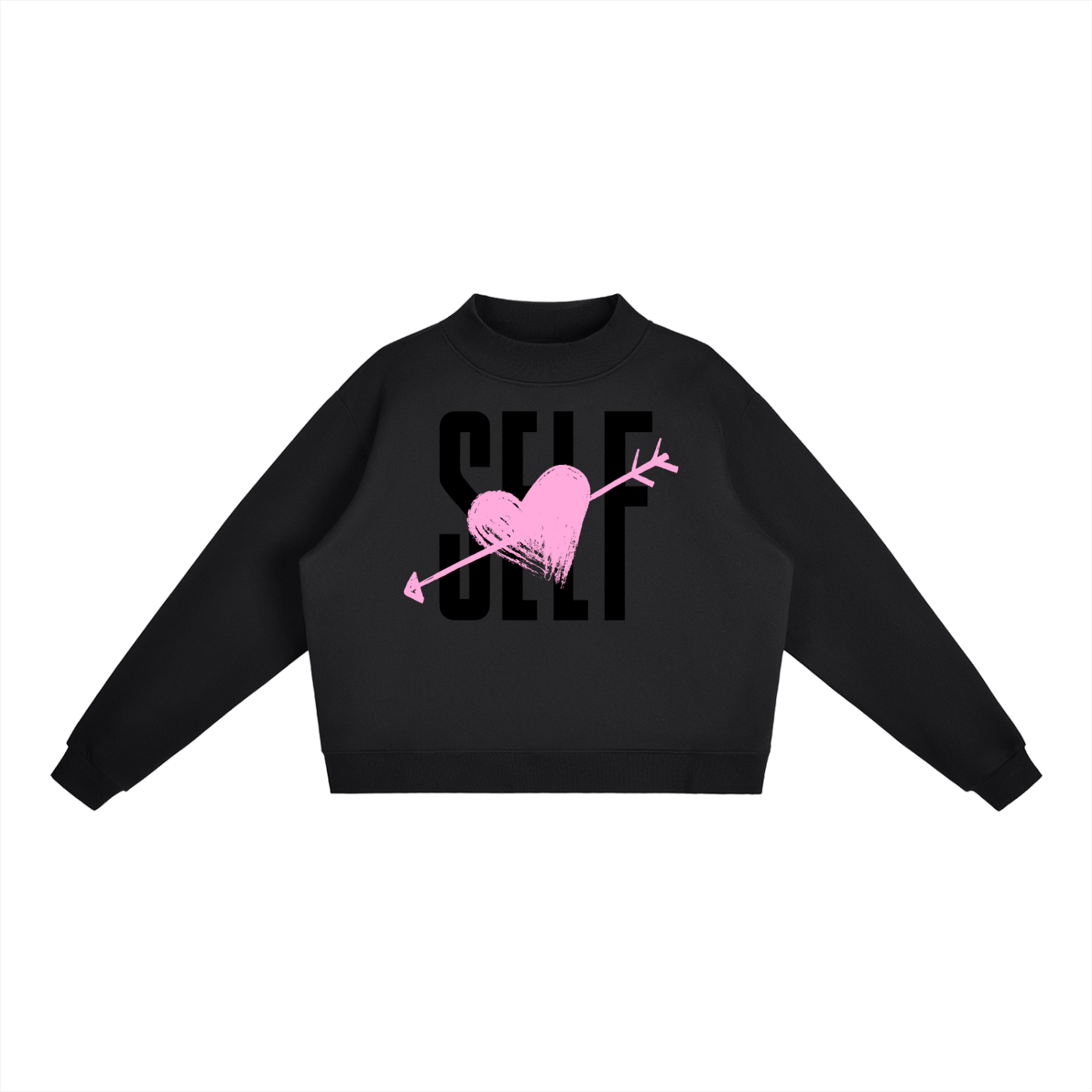 Essential Fleece Mock-Neck Crew Sweatshirt