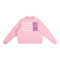 Self-Love Women's Essential Fleece Mock-Neck Crew Sweatshirt