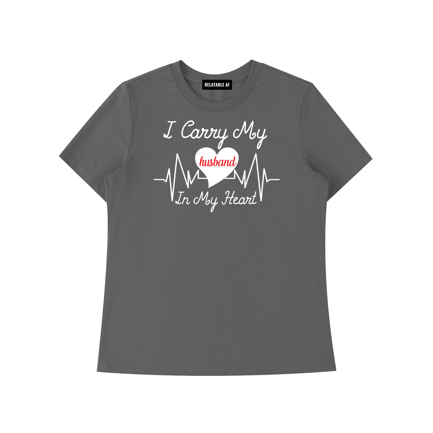 I Carry My Husband in My Heart Essential Standard Shoulder T-Shirt
