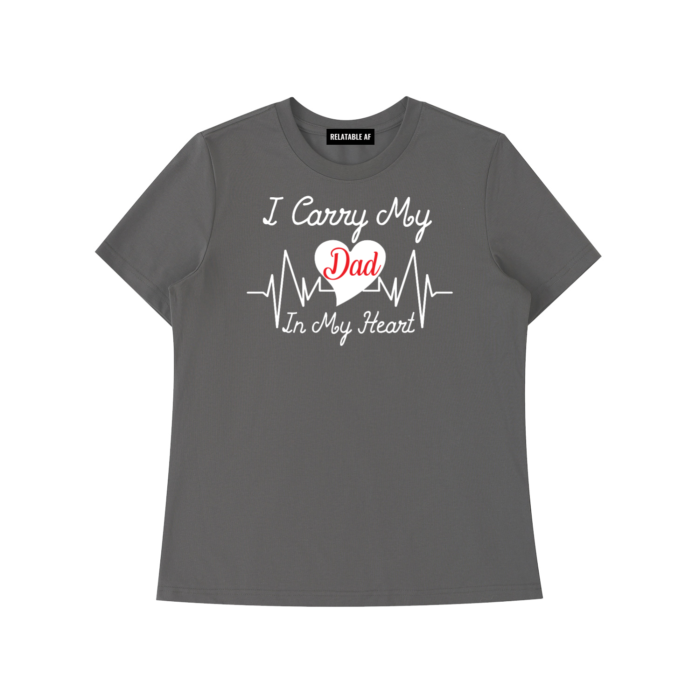 I Carry My Dad in My Heart Essential Standard Shoulder T-Shirt