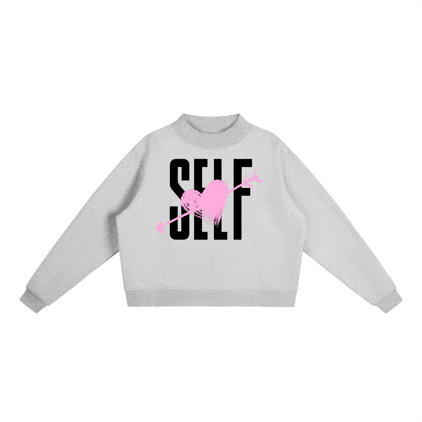 Essential Fleece Mock-Neck Crew Sweatshirt