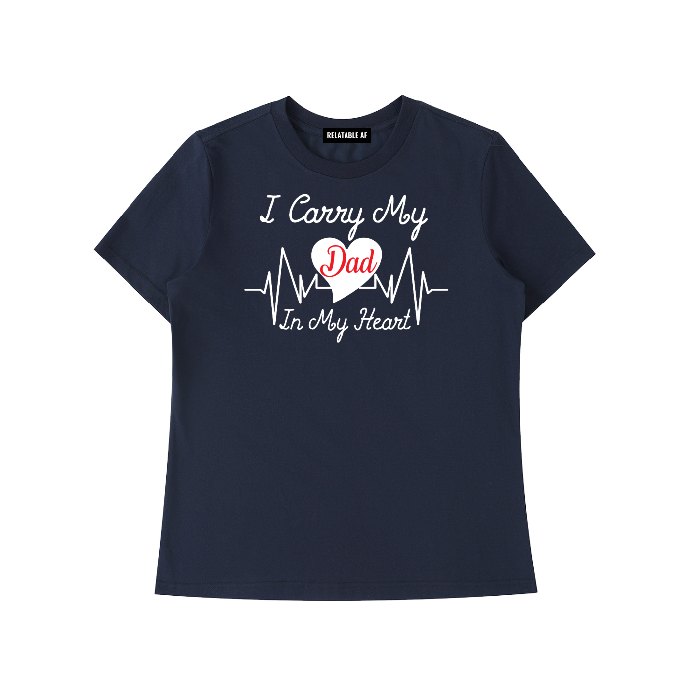I Carry My Dad in My Heart Essential Standard Shoulder T-Shirt